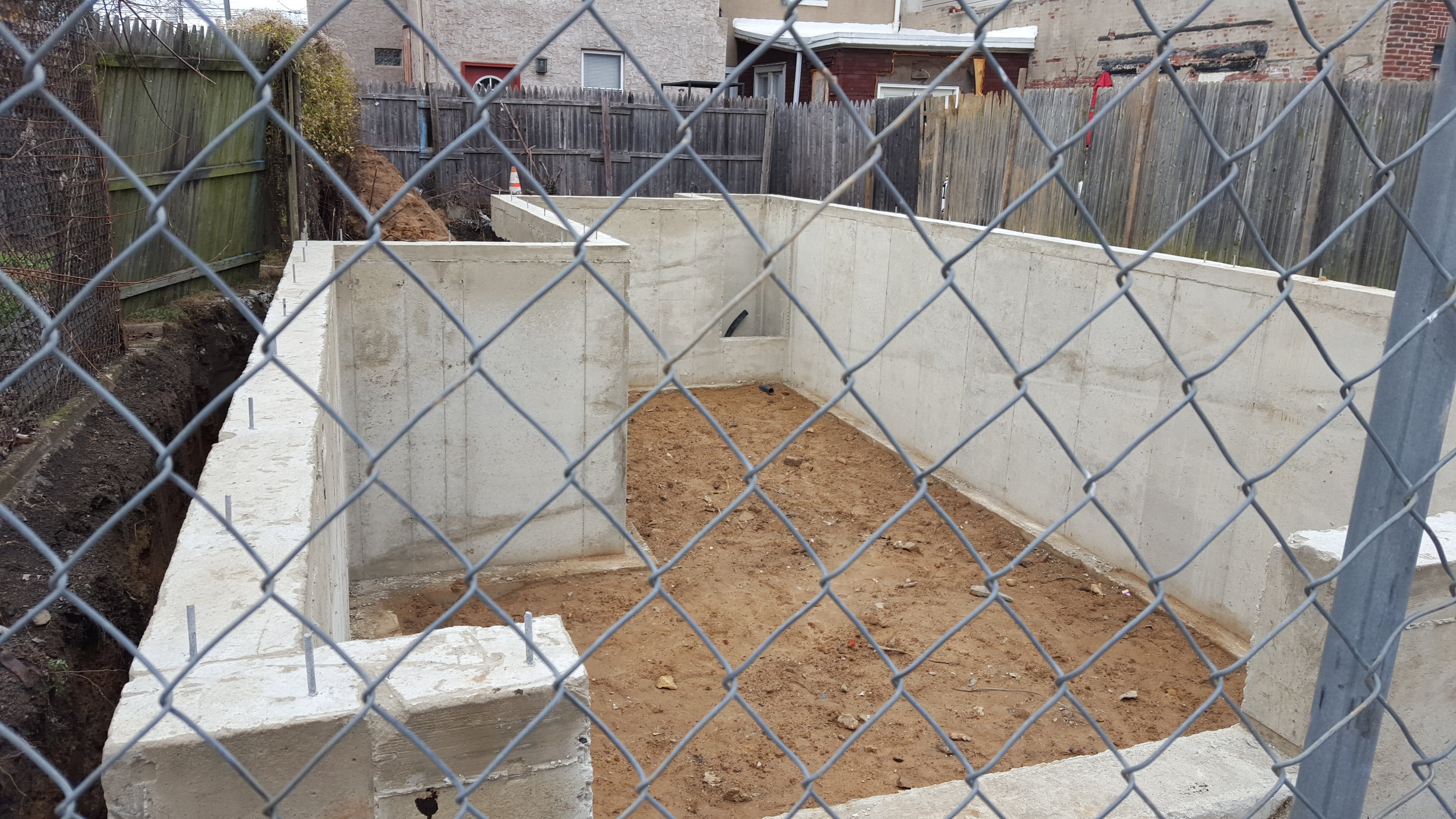 basement walls are poured