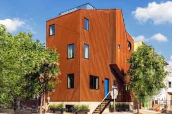 Slough House modern architecture in Philadelphia iron exterior