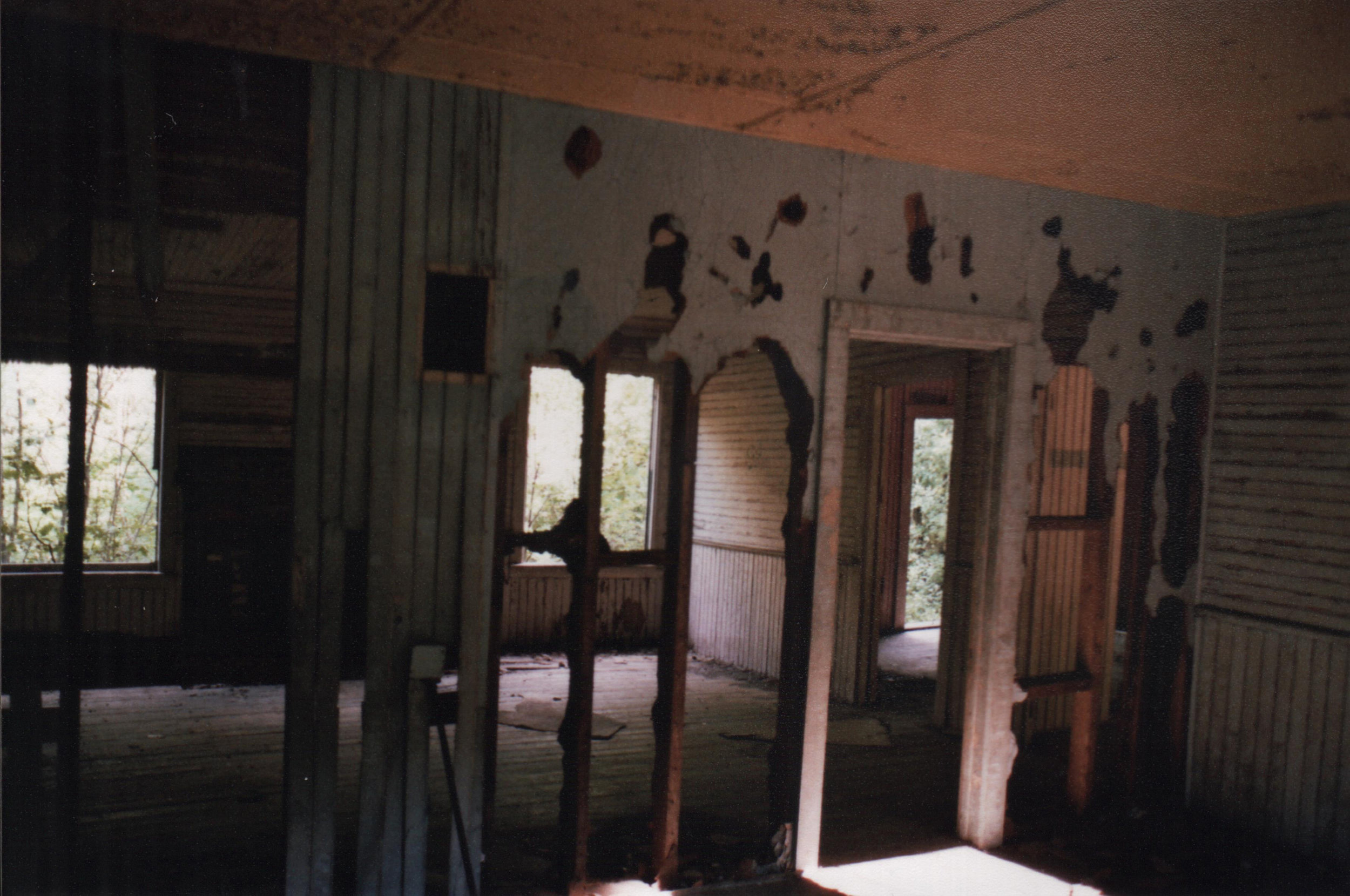 Demolition – The plaster was mostly gone, exposing the lath and studs beneath