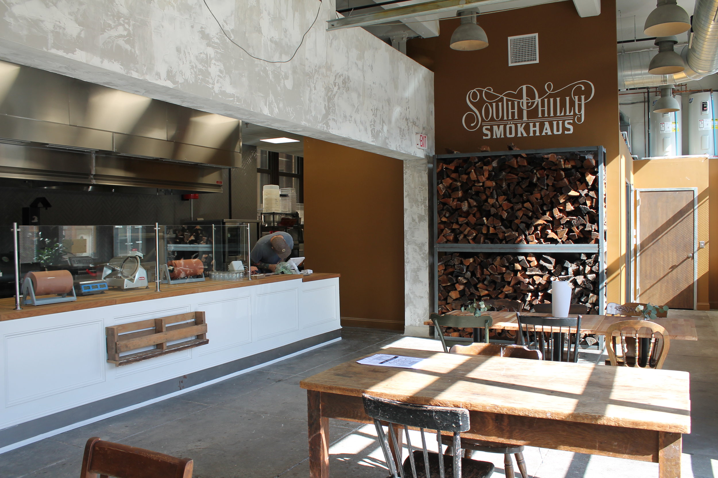 plenty of wood for the in-house smoker! (photo by Bart Bajda / Toner Architects)